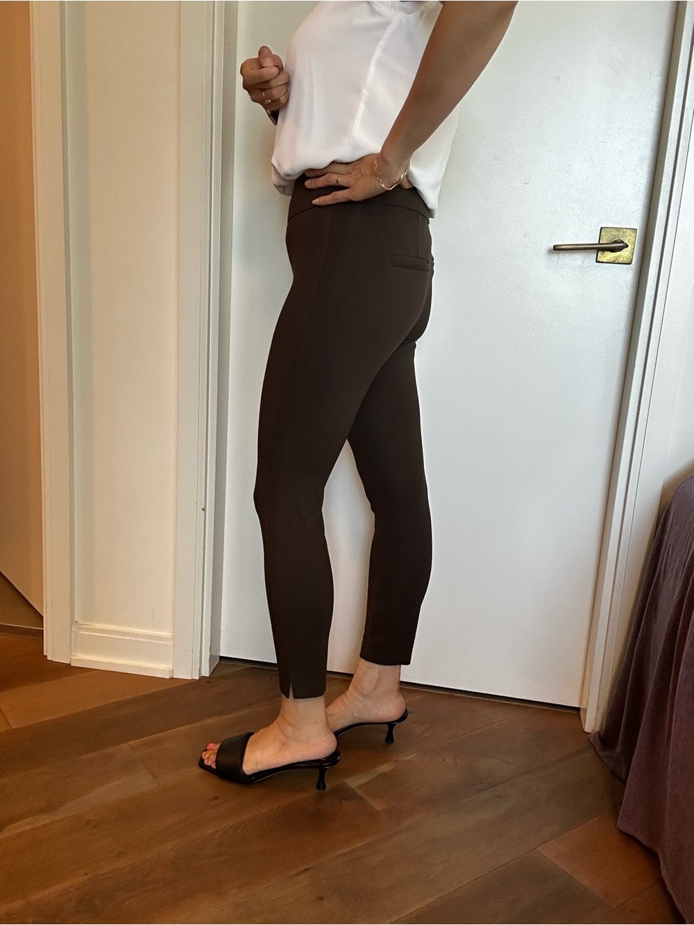 Express Brown High-Waist Ponte Leggings